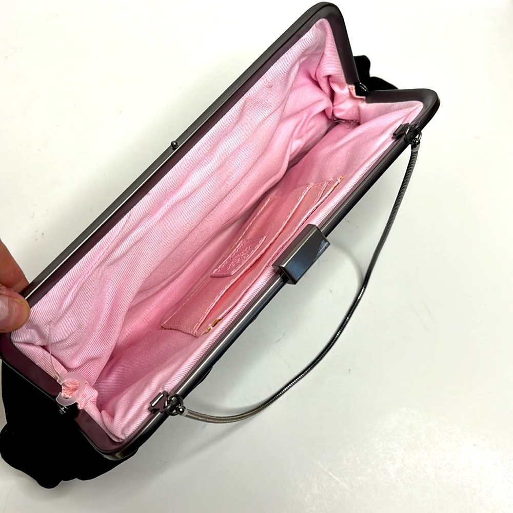 Mary Kay | Black Velvet Silver Clasp Bag | DEADSTOCK RARE | Purse | Clutch Bag